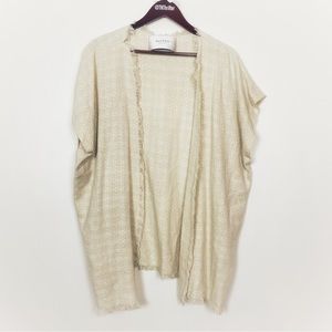 Recreo San Miguel Women's Linen Kimono Sz Medium Neutral Cardigan Beige Bohemian